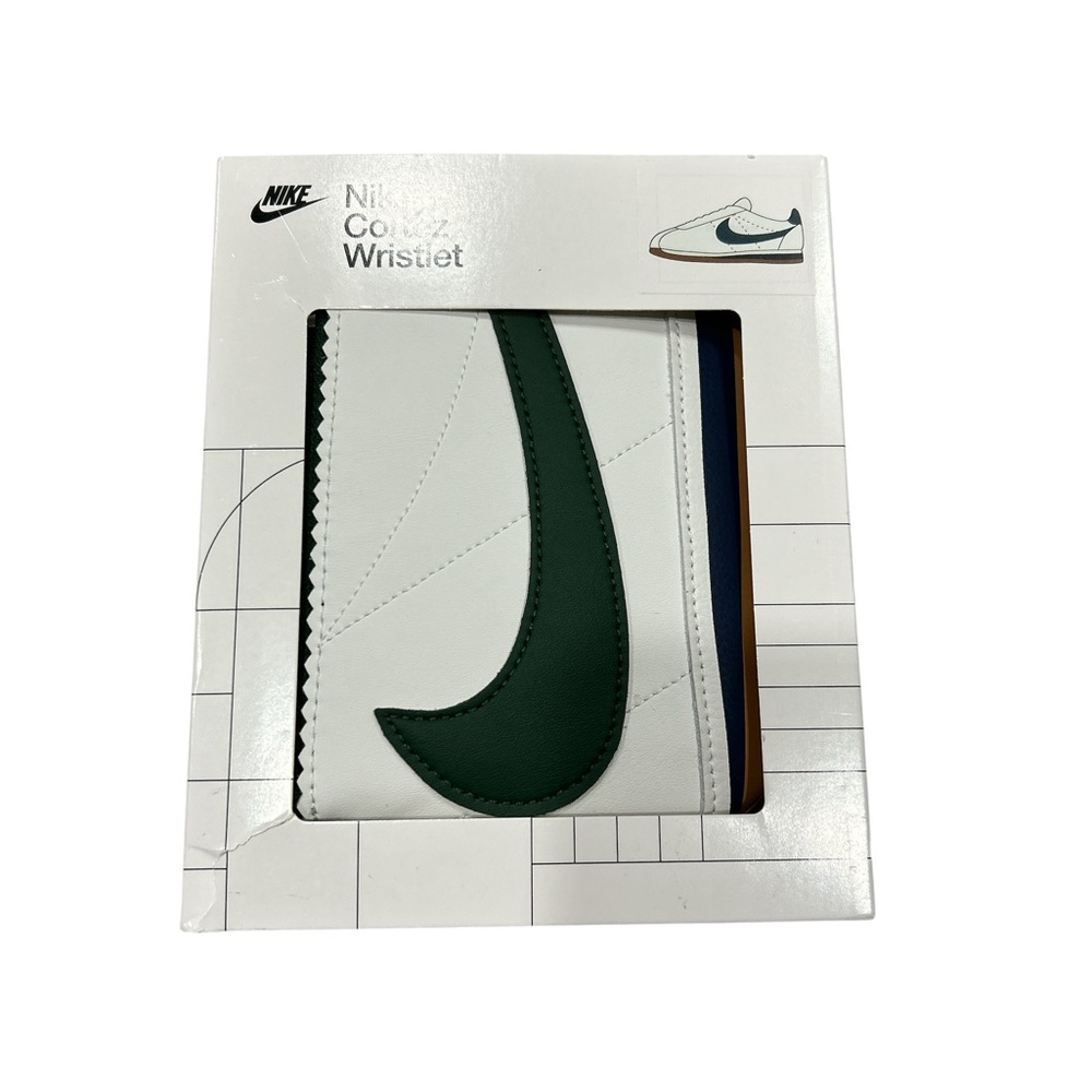 Nike Cortez Wristlet White Green N1009739144OS Retro Sneaker Inspired Wallet